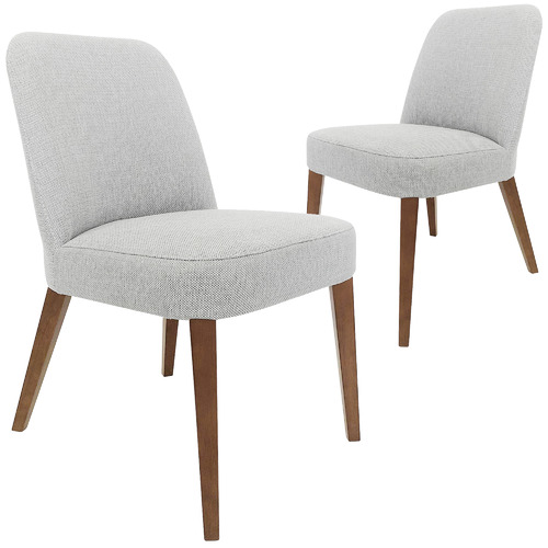 Walnew set of 4 modern online upholstered dining chairs with wood legs